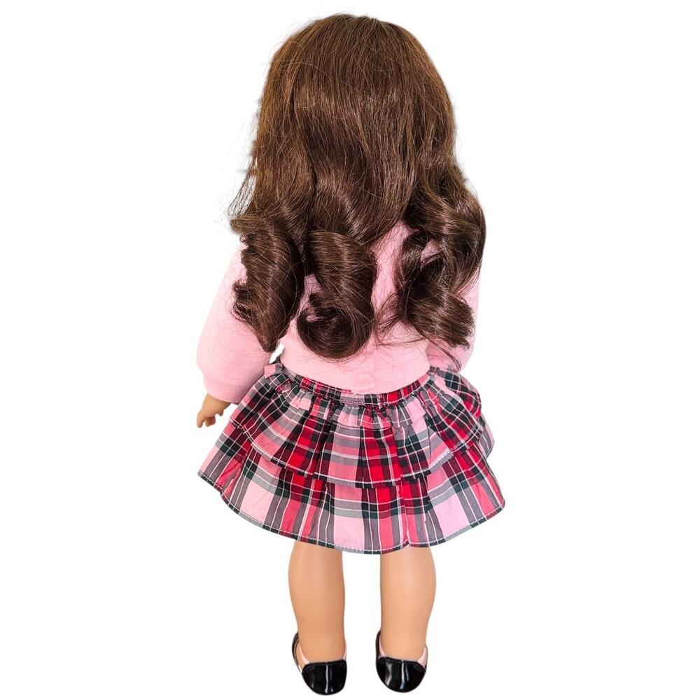 American Girl Truly Me #69 in Janie & Jack Plaid & Coconut Holiday Pajamas - Picture 5 of 8